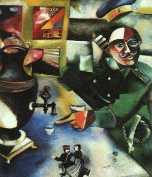 The Soldier Drinks contemporary Marc Chagall Oil Paintings